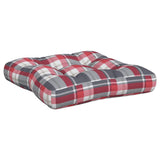 Coussins de palette lot de 2 motif à carreaux rouge tissu