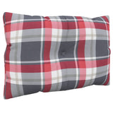 Coussins de palette lot de 2 motif à carreaux rouge tissu