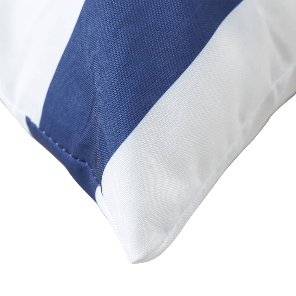 Coussins de palette lot de 2 rayures bleues/blanches