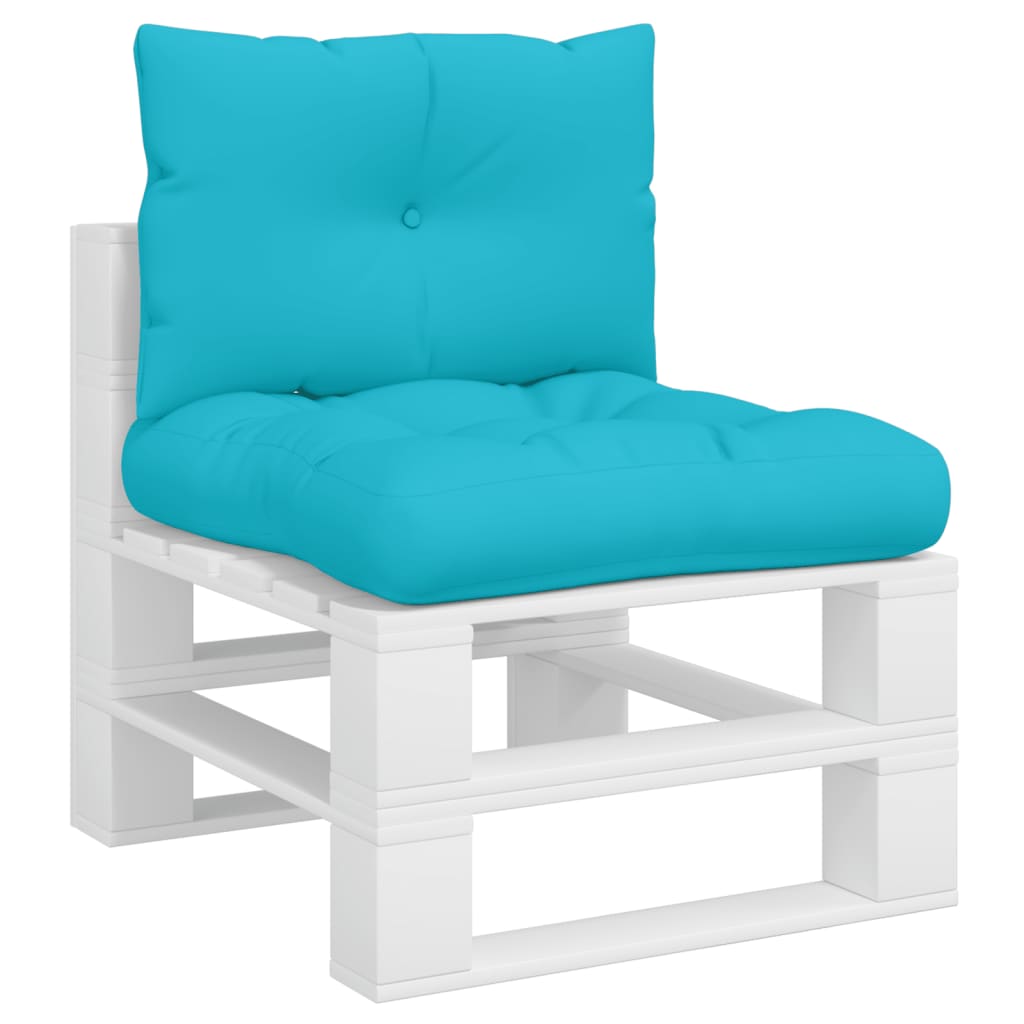 Coussins de palette lot de 2 turquoise tissu Oxford