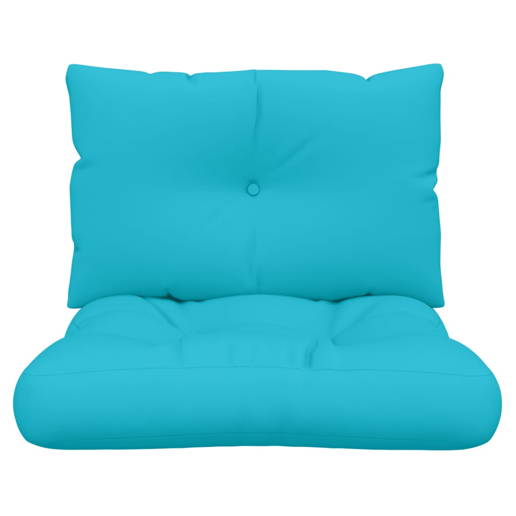 Coussins de palette lot de 2 turquoise tissu Oxford