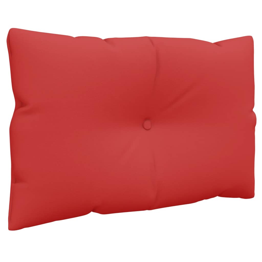 Coussins de palette lot de 3 rouge tissu