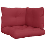 Coussins de palette lot de 3 rouge bordeaux tissu