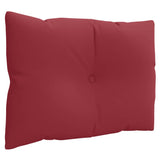 Coussins de palette lot de 3 rouge bordeaux tissu