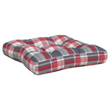 Coussins de palette lot de 3 motif à carreaux rouge tissu