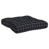 Coussins de palette lot de 3 motif à carreaux noir tissu Oxford