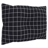 Coussins de palette lot de 3 motif à carreaux noir tissu Oxford