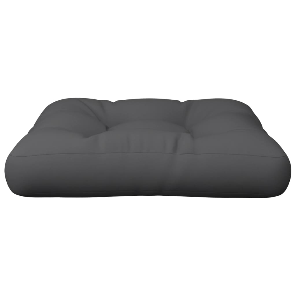 Coussin de palette anthracite 60x61,5x10 cm tissu