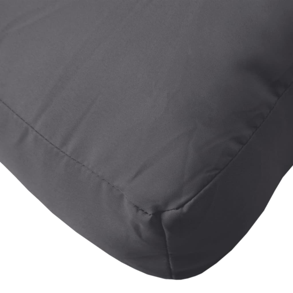 Coussin de palette anthracite 60x61,5x10 cm tissu