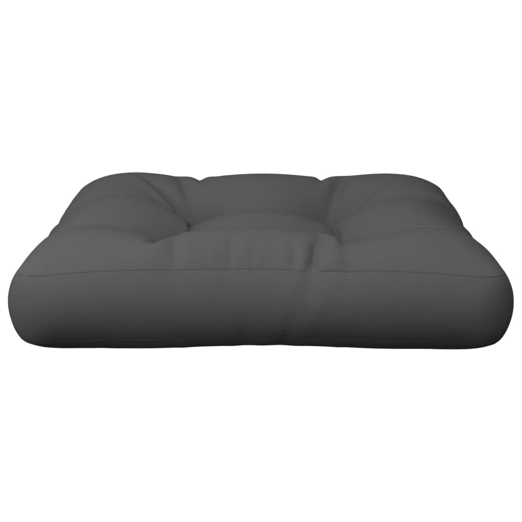 Coussin de palette anthracite 58x58x10 cm tissu