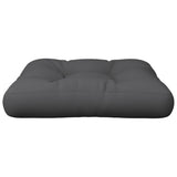 Coussin de palette anthracite 58x58x10 cm tissu