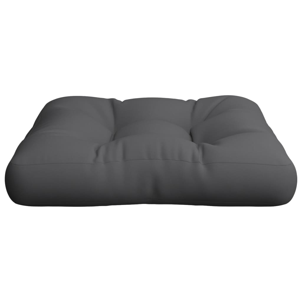 Coussin de palette anthracite 58x58x10 cm tissu