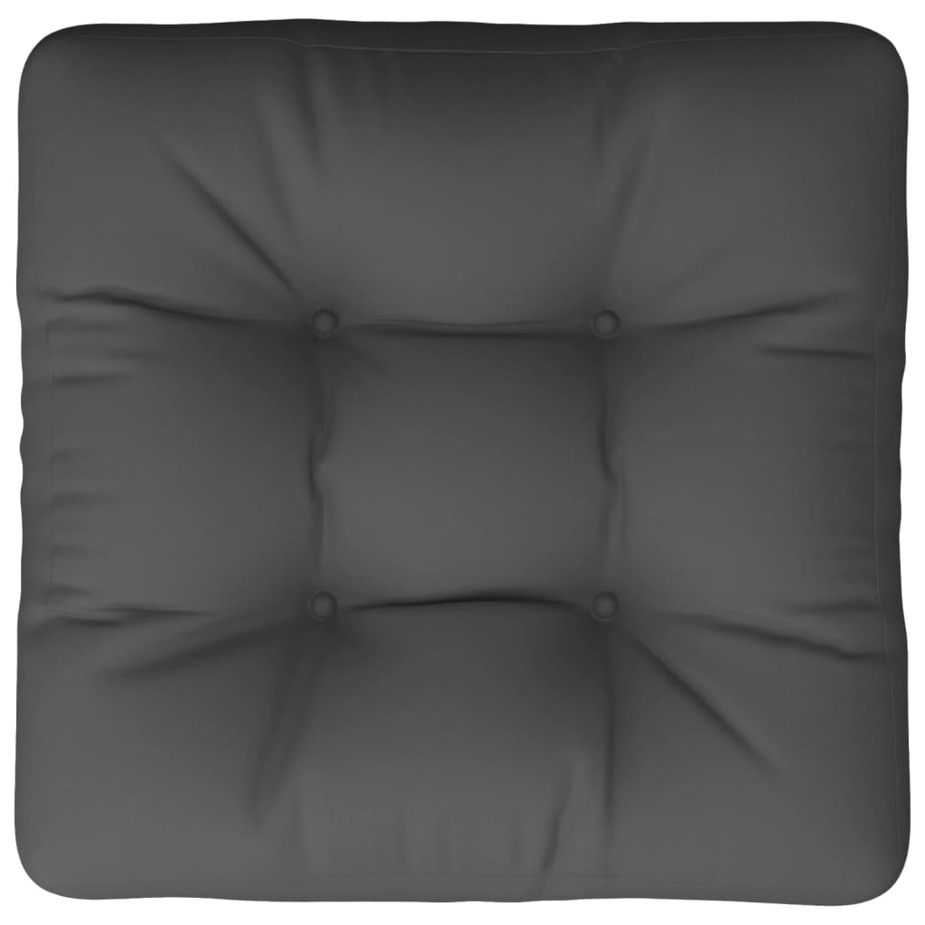 Coussin de palette anthracite 58x58x10 cm tissu