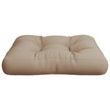 Coussin de palette taupe 58x58x10 cm tissu