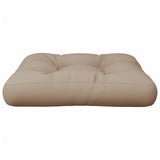 Coussin de palette taupe 58x58x10 cm tissu