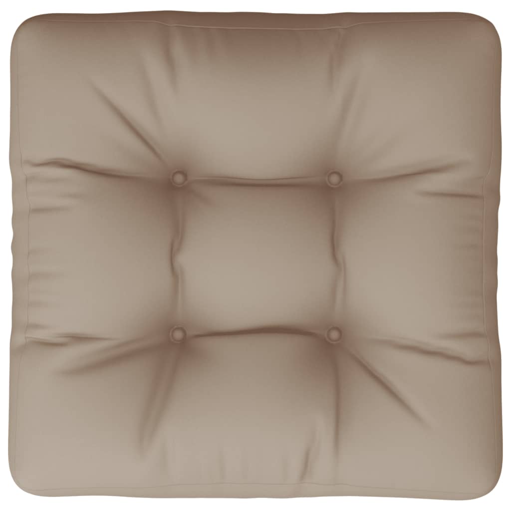 Coussin de palette taupe 58x58x10 cm tissu