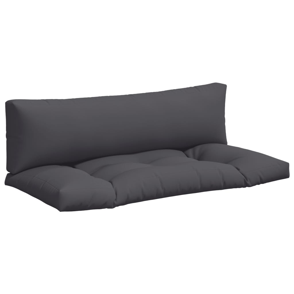 Coussins de palette lot de 2 anthracite tissu