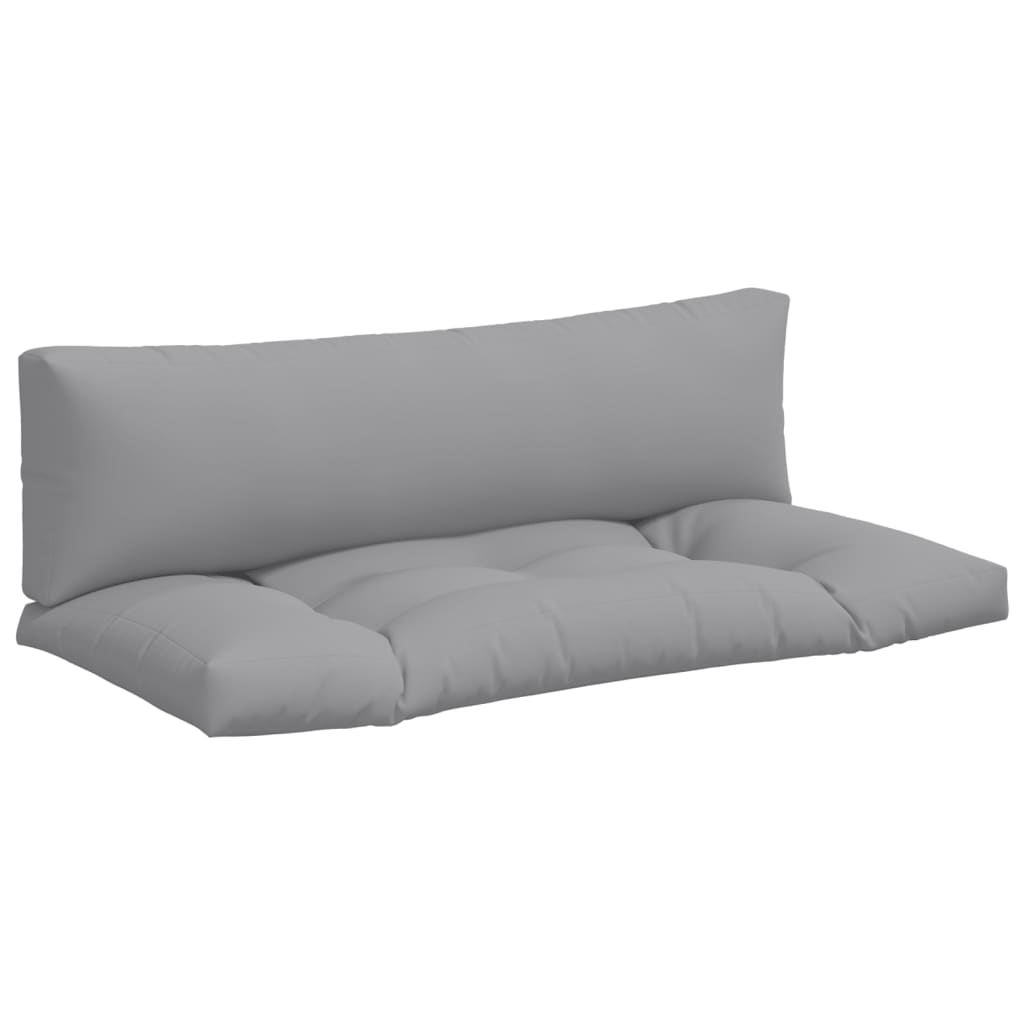 Coussins de palette lot de 2 gris tissu