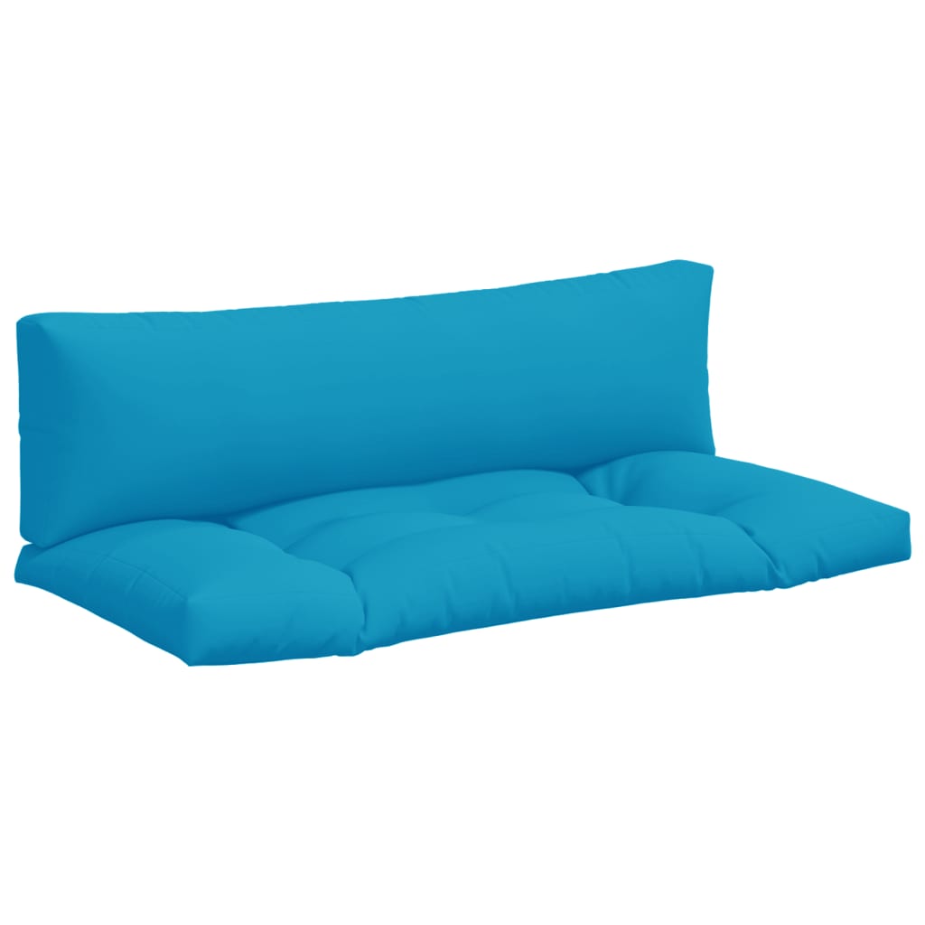 Coussins de palette lot de 2 bleu clair tissu