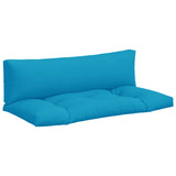 Coussins de palette lot de 2 bleu clair tissu