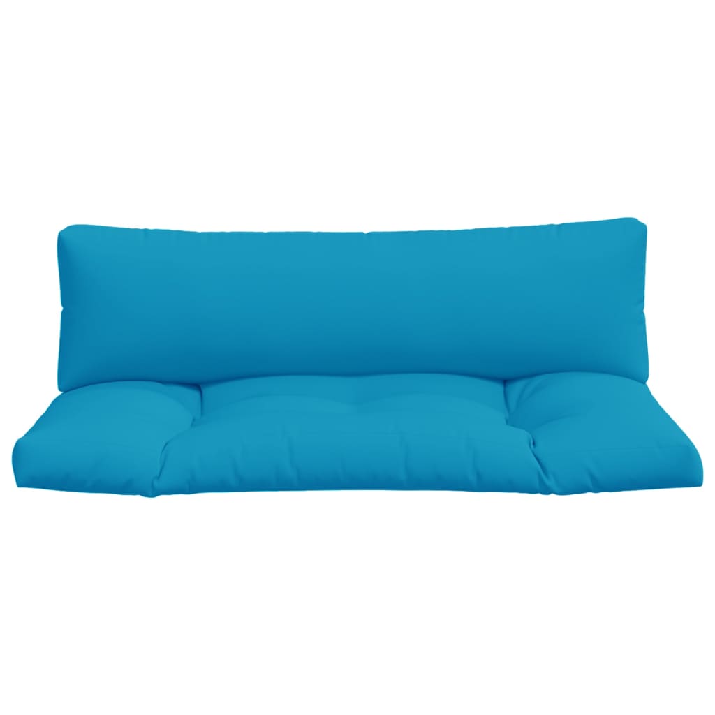 Coussins de palette lot de 2 bleu clair tissu