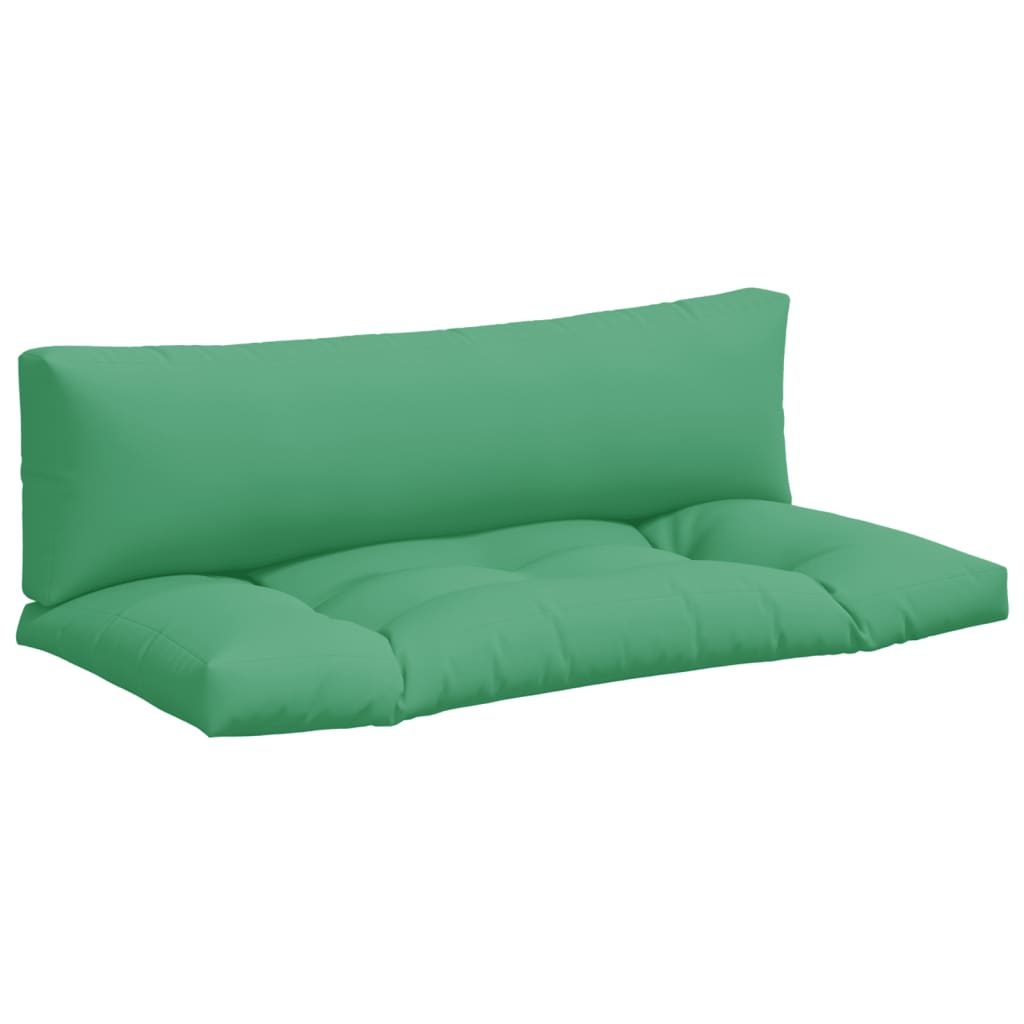 Coussins de palette lot de 2 vert tissu