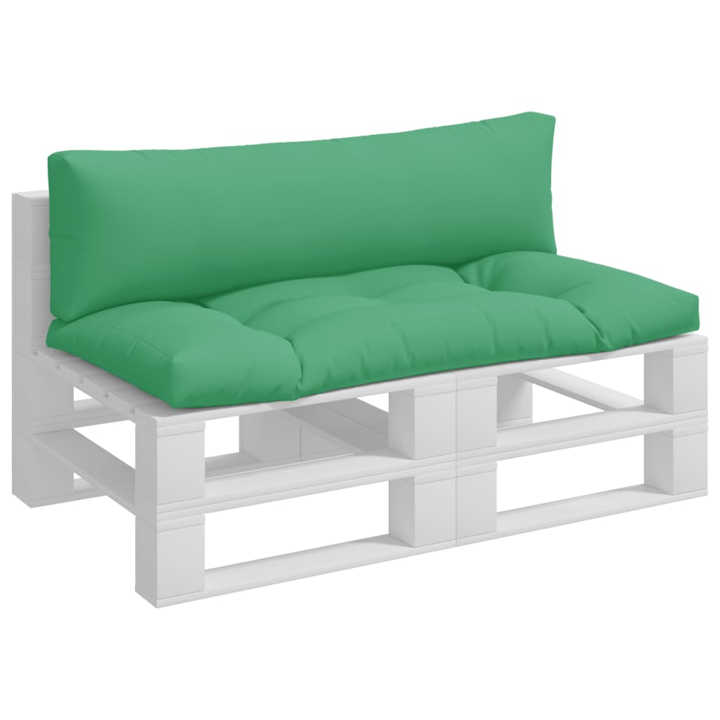 Coussins de palette lot de 2 vert tissu