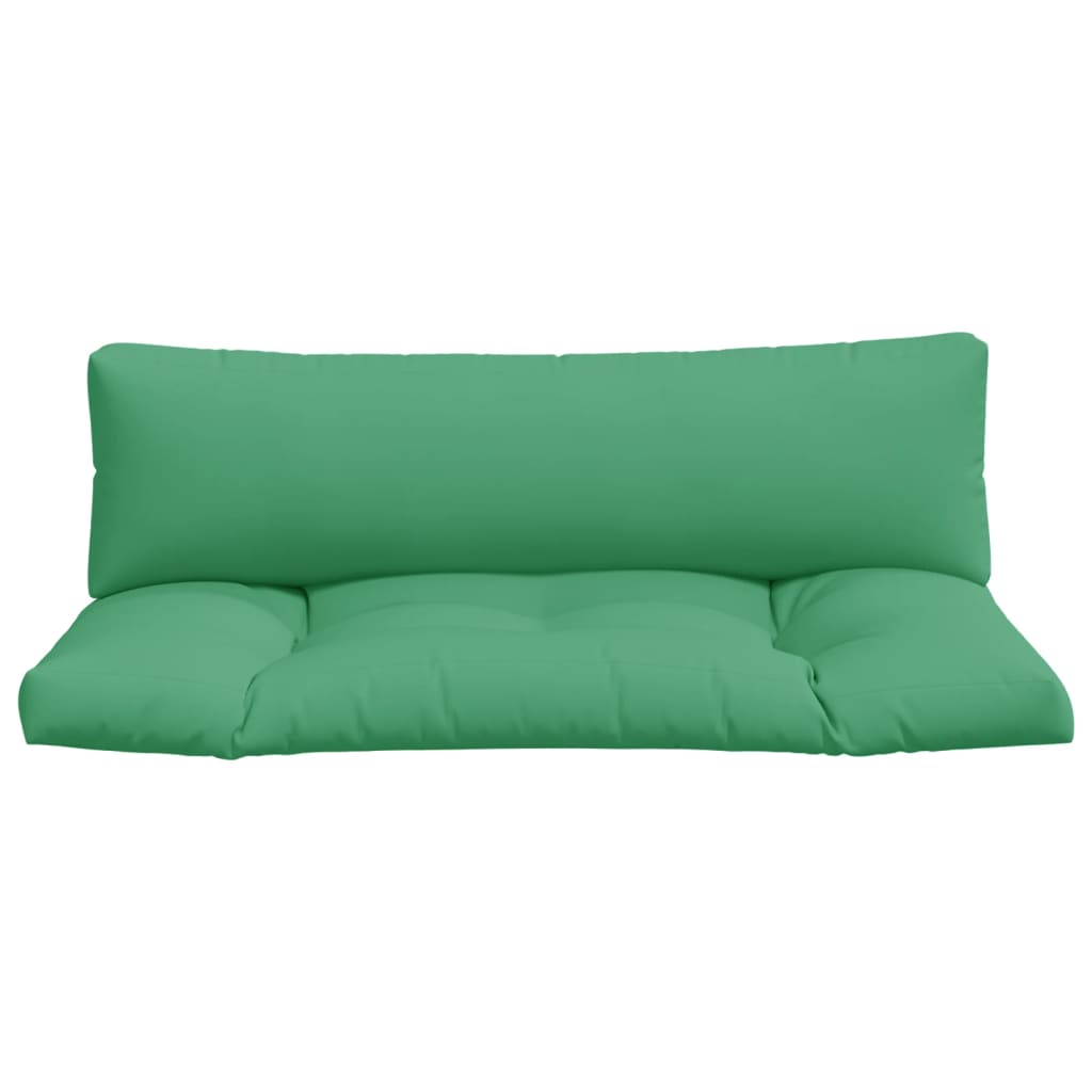 Coussins de palette lot de 2 vert tissu