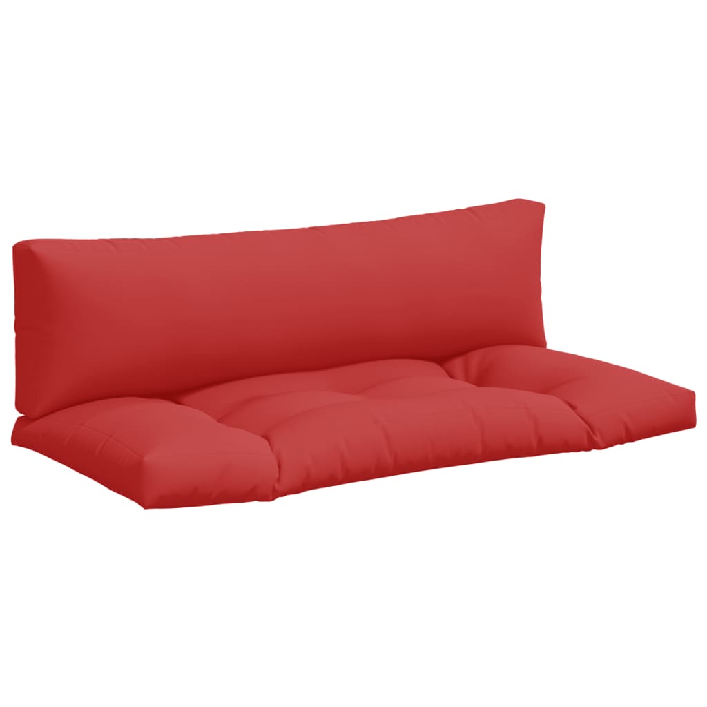 Coussins de palette lot de 2 rouge tissu