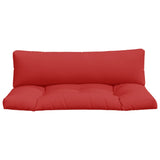 Coussins de palette lot de 2 rouge tissu