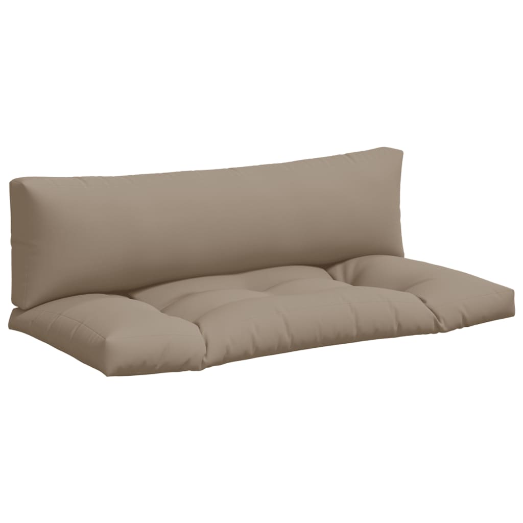 Coussins de palette lot de 2 taupe tissu