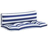 Coussins de palette lot de 2 rayures bleues/blanches