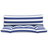 Coussins de palette lot de 2 rayures bleues/blanches