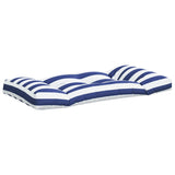 Coussins de palette lot de 2 rayures bleues/blanches