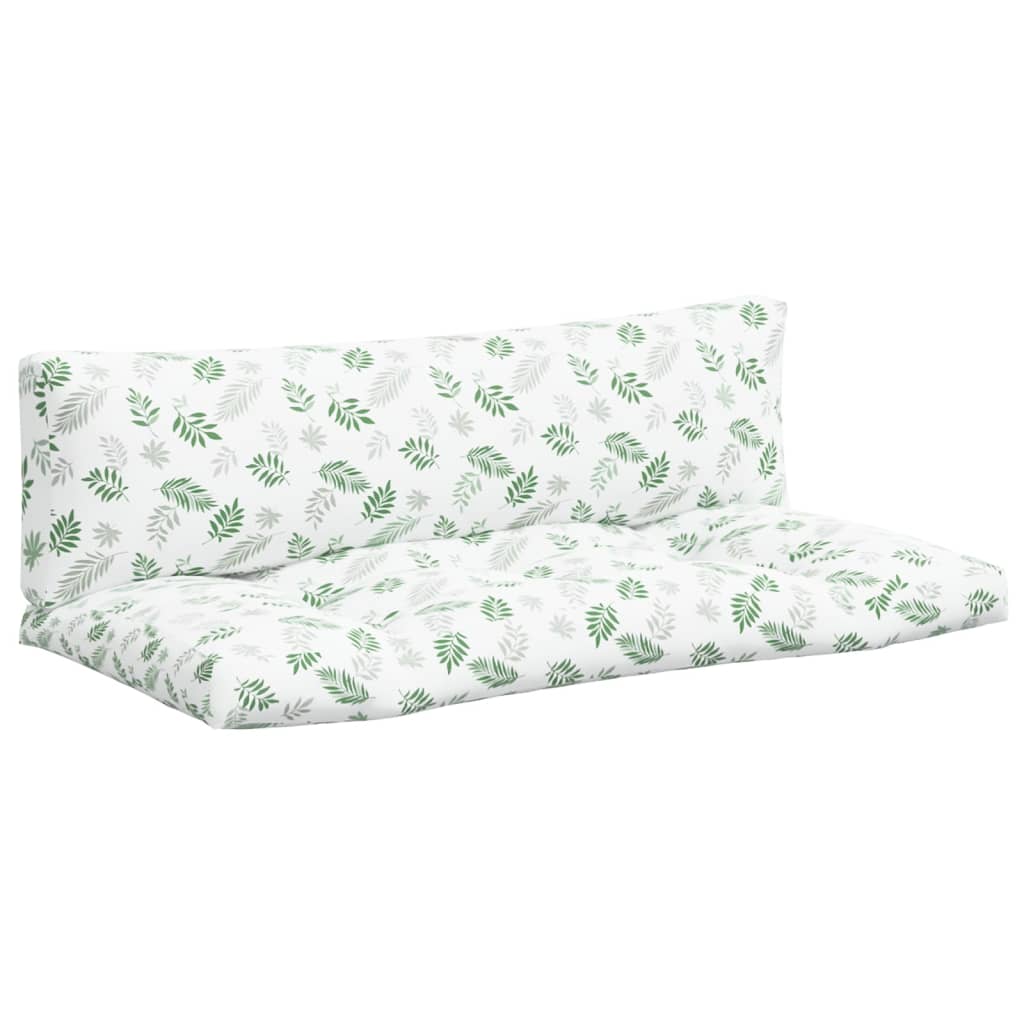 Coussins de palette lot de 2 motif de feuilles tissu Oxford