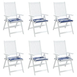 Coussins de chaise de jardin lot de 6 40x40x3 cm tissu