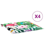 Coussins de chaise de jardin lot de 4 multicolore 40x40x3 cm