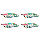 Coussins de chaise de jardin lot de 4 multicolore 40x40x3 cm