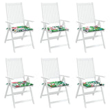 Coussins de chaise de jardin lot de 6 multicolore 40x40x3 cm