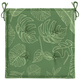 Coussins de chaise lot de 2 motif de feuilles 40x40x3 cm tissu