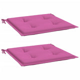 Coussins de chaise de jardin lot de 2 rose 40x40x3 cm tissu