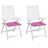 Coussins de chaise de jardin lot de 2 rose 40x40x3 cm tissu