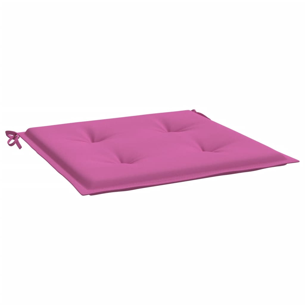 Coussins de chaise de jardin lot de 2 rose 40x40x3 cm tissu