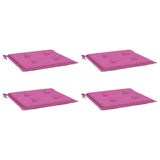 Coussins de chaise de jardin lot de 4 rose 40x40x3 cm