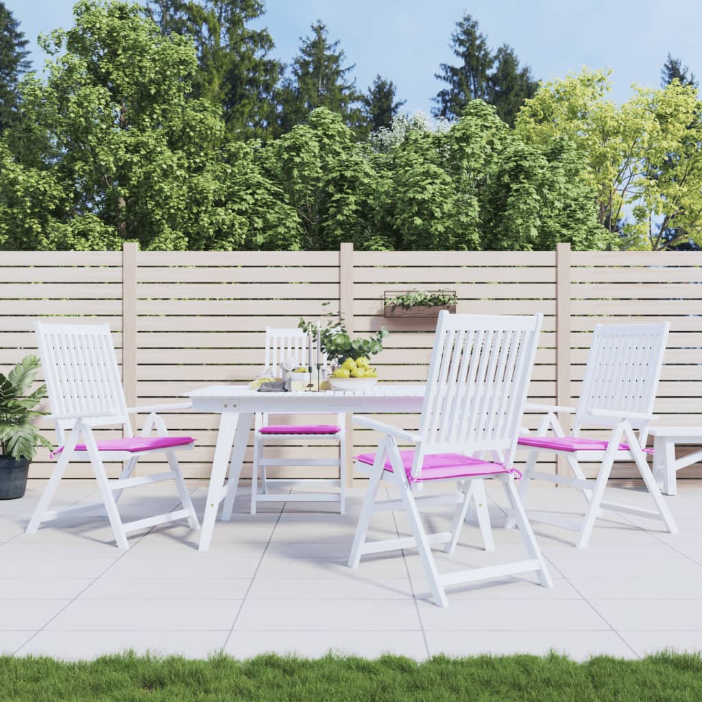 Coussins de chaise de jardin lot de 4 rose 40x40x3 cm