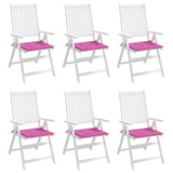 Coussins de chaise de jardin lot de 6 rose 40x40x3 cm tissu