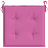 Coussins de chaise de jardin lot de 6 rose 40x40x3 cm tissu