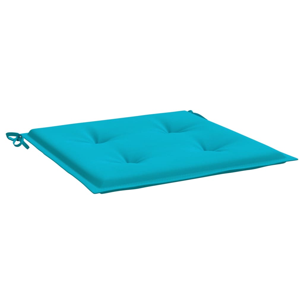 Coussins de chaise de jardin lot de 2 turquoise 40x40x3cm tissu