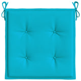 Coussins de chaise de jardin lot de 2 turquoise 40x40x3cm tissu