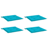 Coussins de chaise de jardin lot de 4 turquoise 40x40x3cm tissu